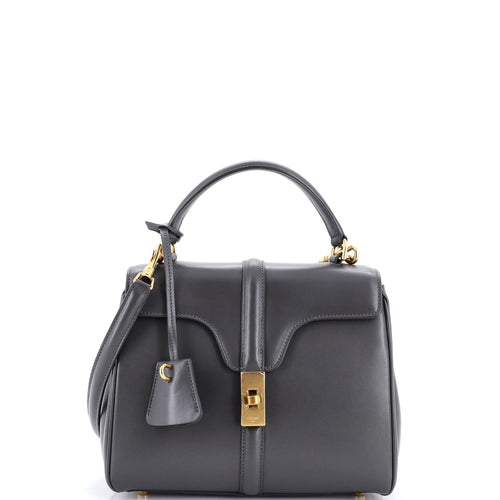 CELINE 16 Top Handle Bag Smooth Calfskin Small