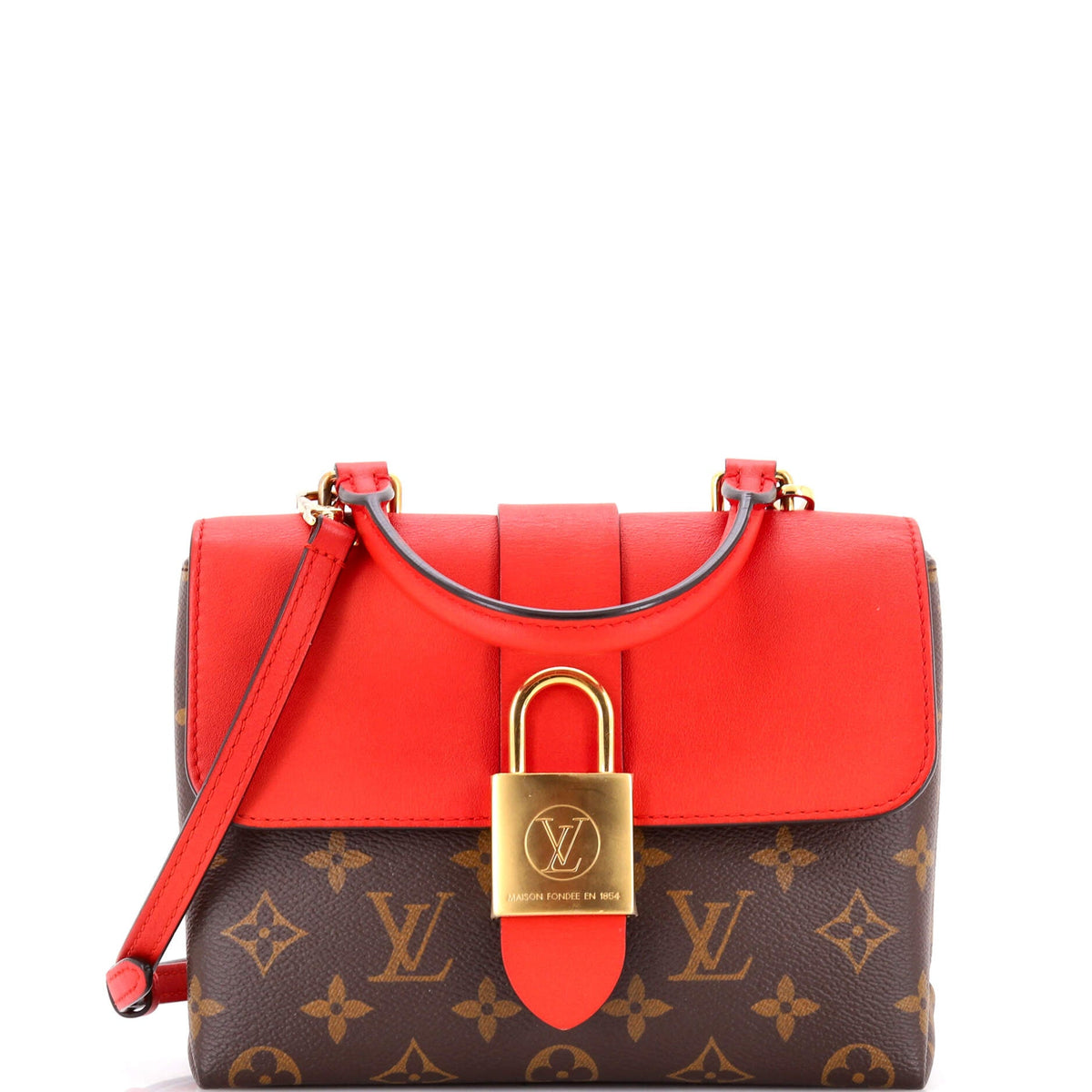 Louis Vuitton Locky Handbag Monogram Canvas with Leather BB