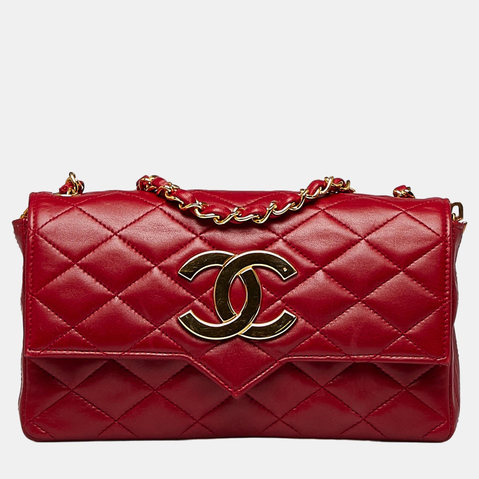 Chanel Rote CC-Umhängetasche