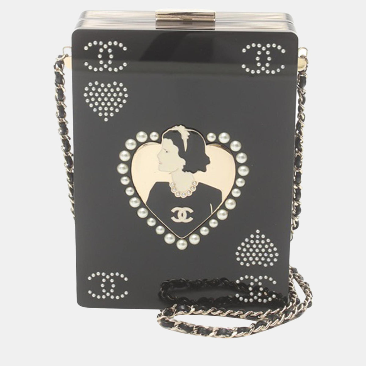 Chanel Black Plexiglass Card Casino Minaudiere Bag