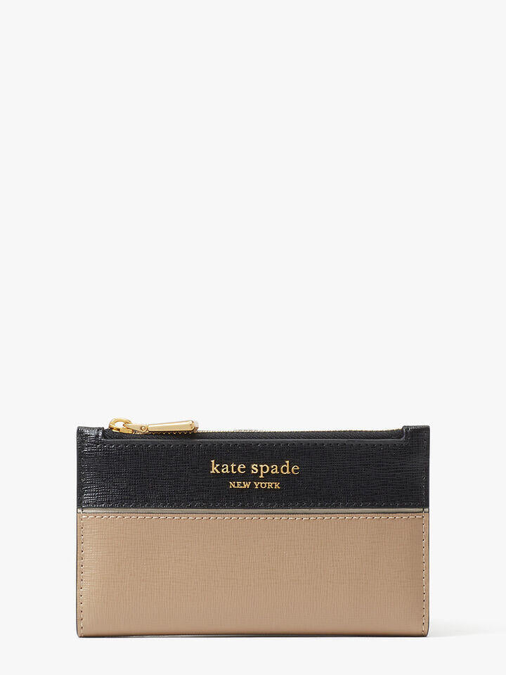 Kate Spade Au Morgan Colourblocked Small Slim Bifold Wallet