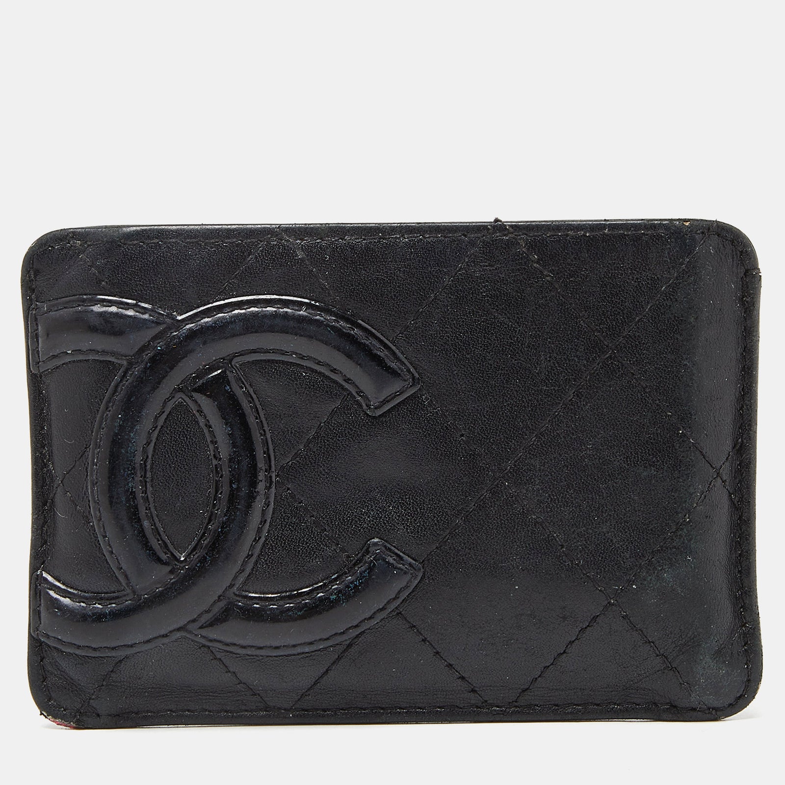 Chanel Porte-cartes Cambon Ligne en cuir matelassé noir