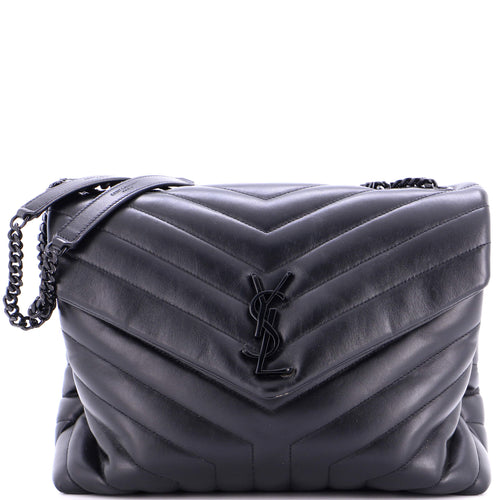 Loulou Shoulder Bag Matelasse Chevron Leather Medium