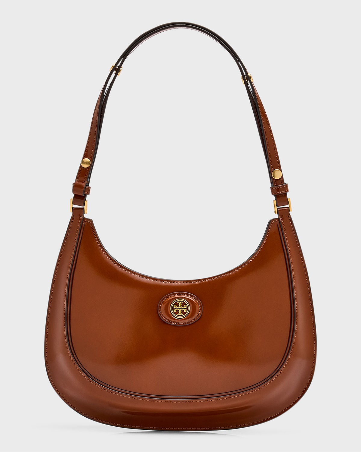 Tory Burch Robinson Crescent Leather Convertible Shoulder Bag