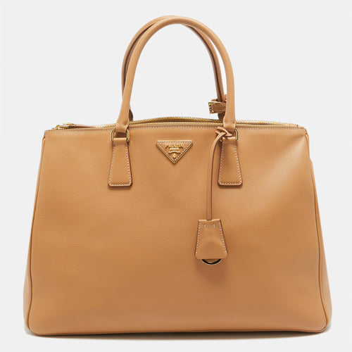 Natural Leather Extra Large Galleria Tote