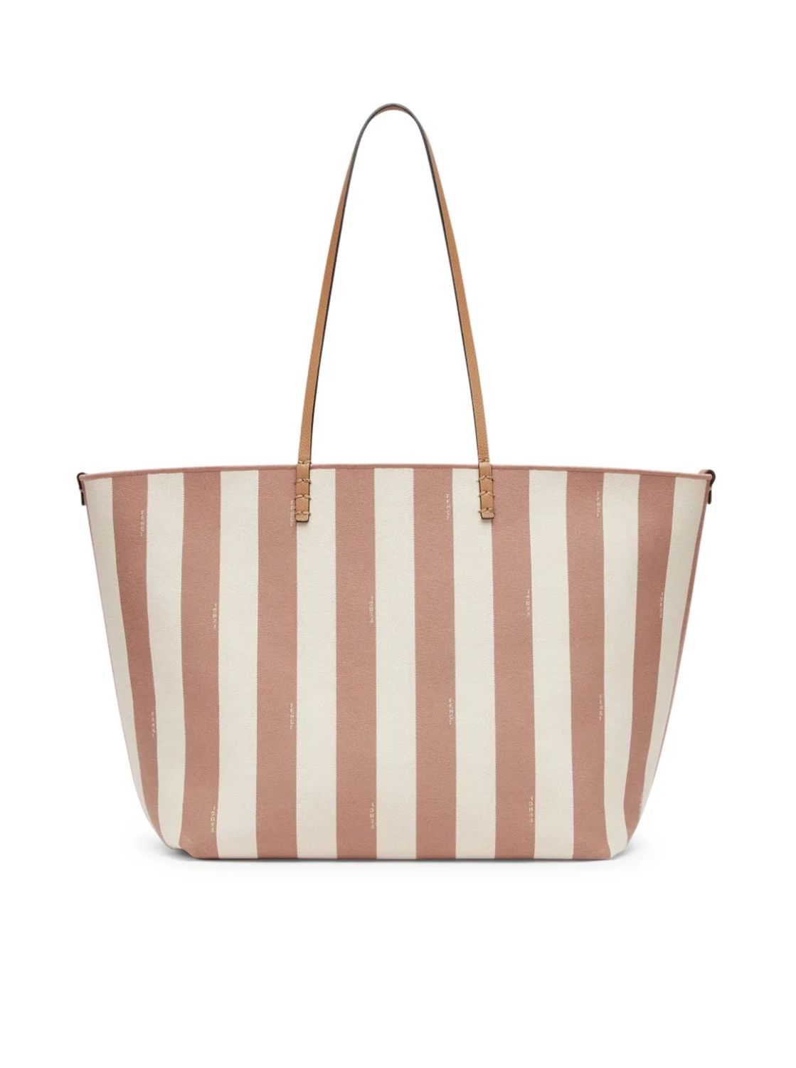 Fendi Women's Large Roll Striped Tote Bag in Nude & Neutrals | Size UNICA | 8BH425AS86