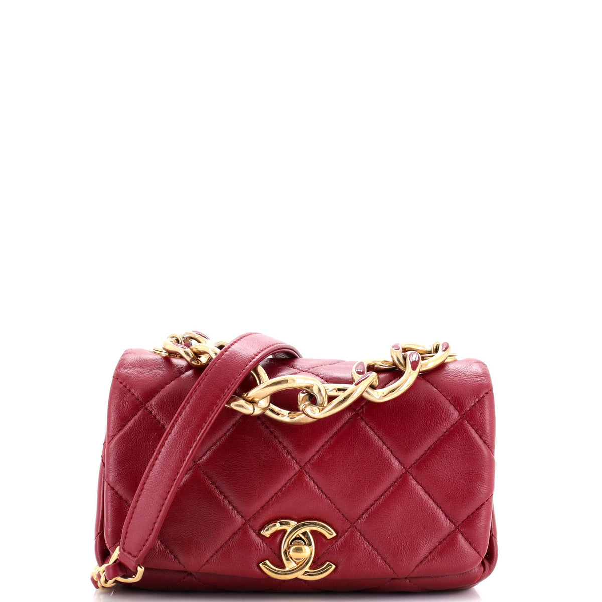 Chanel CHANEL Color Match Flap Bag Quilted Lambskin Mini
