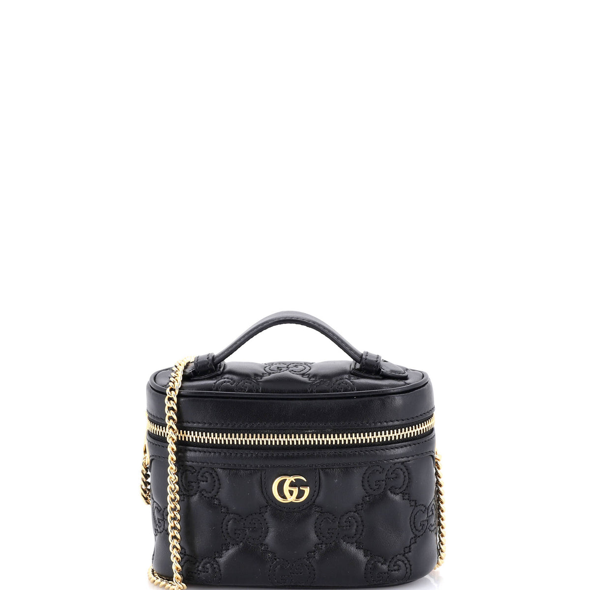 Gucci GUCCI Top Handle Vanity Chain Bag GG Matelasse Leather Mini