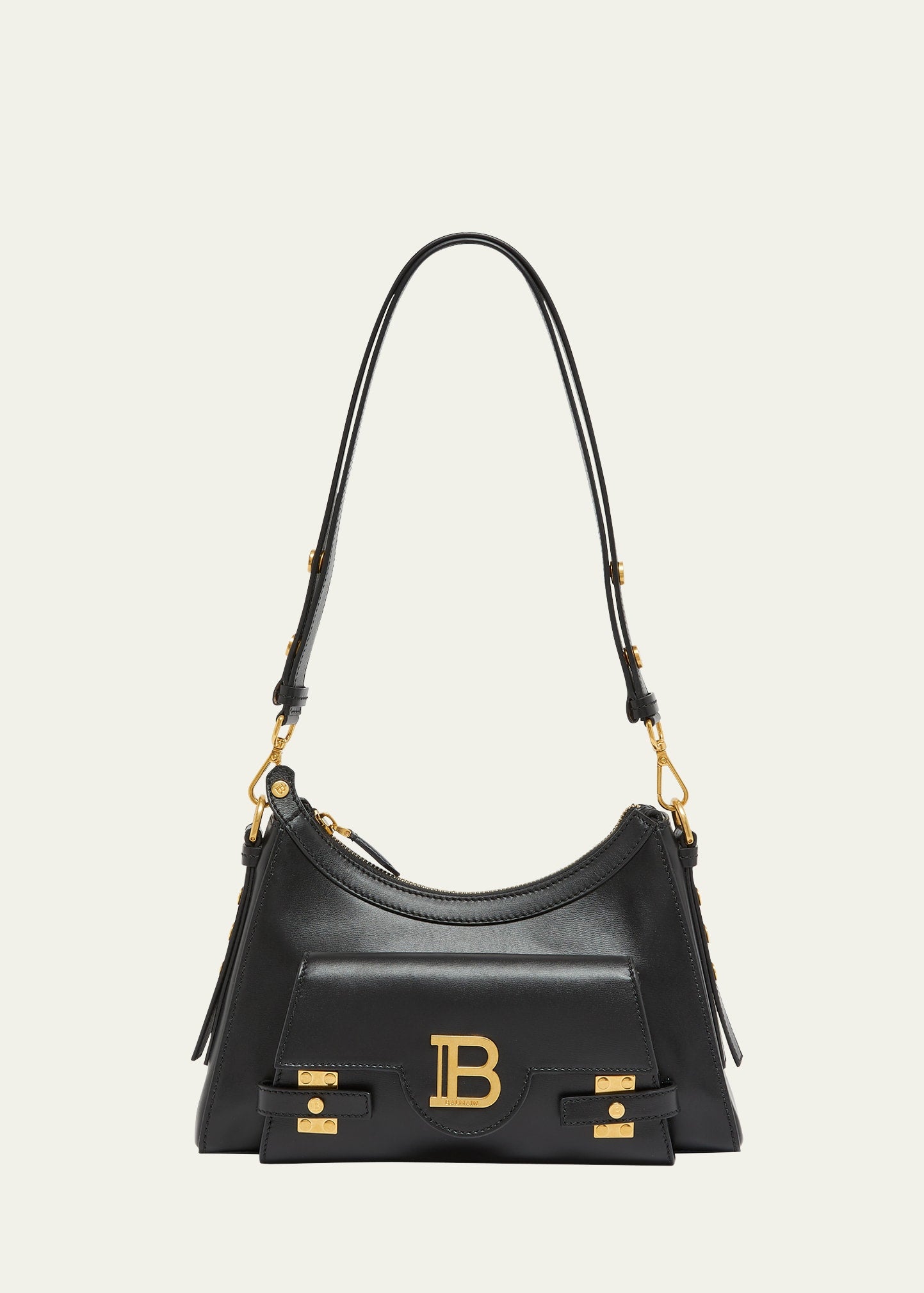 Balmain BBuzz Hobo Bag in Smooth Leather