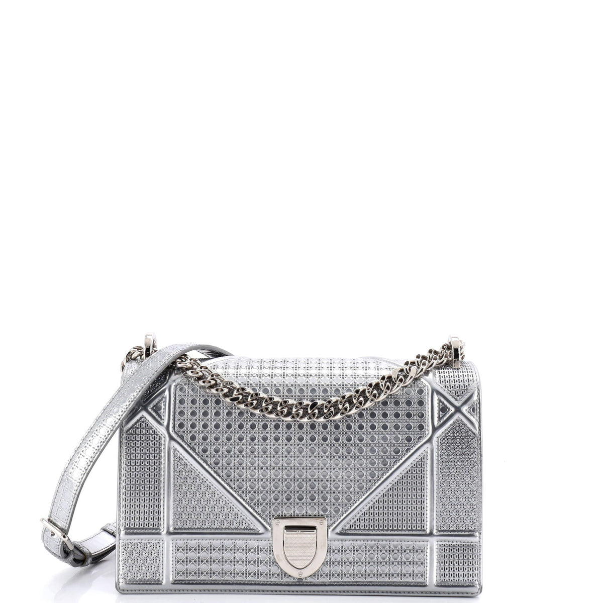 Christian Dior Diorama Flap Bag Cannage Embossed Calfskin Medium