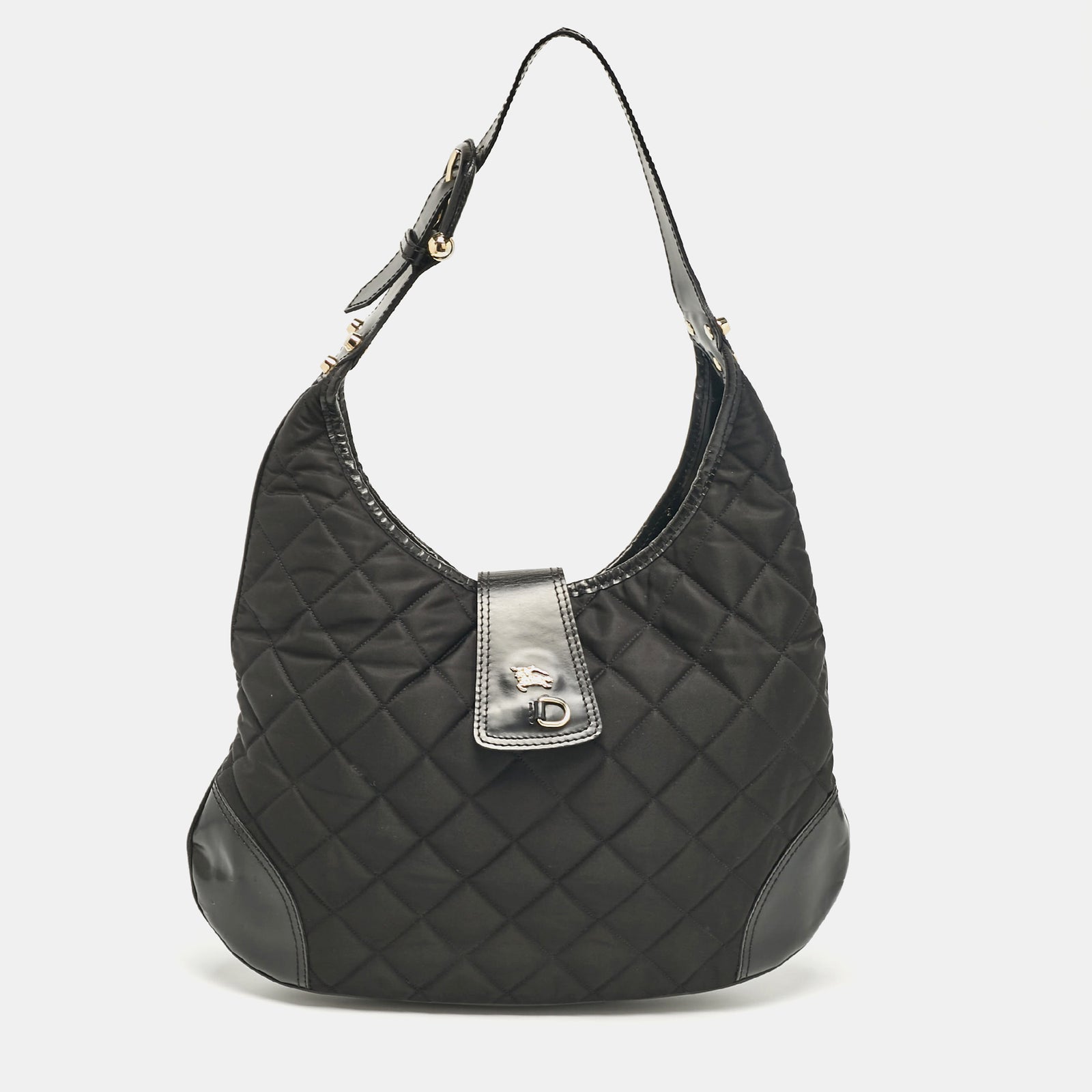 Burberry Black Quilted Nylon Brooke Hobo