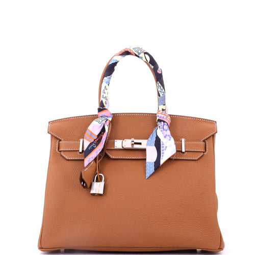 Birkin Handbag Gold Togo with Palladium Hardware 30
