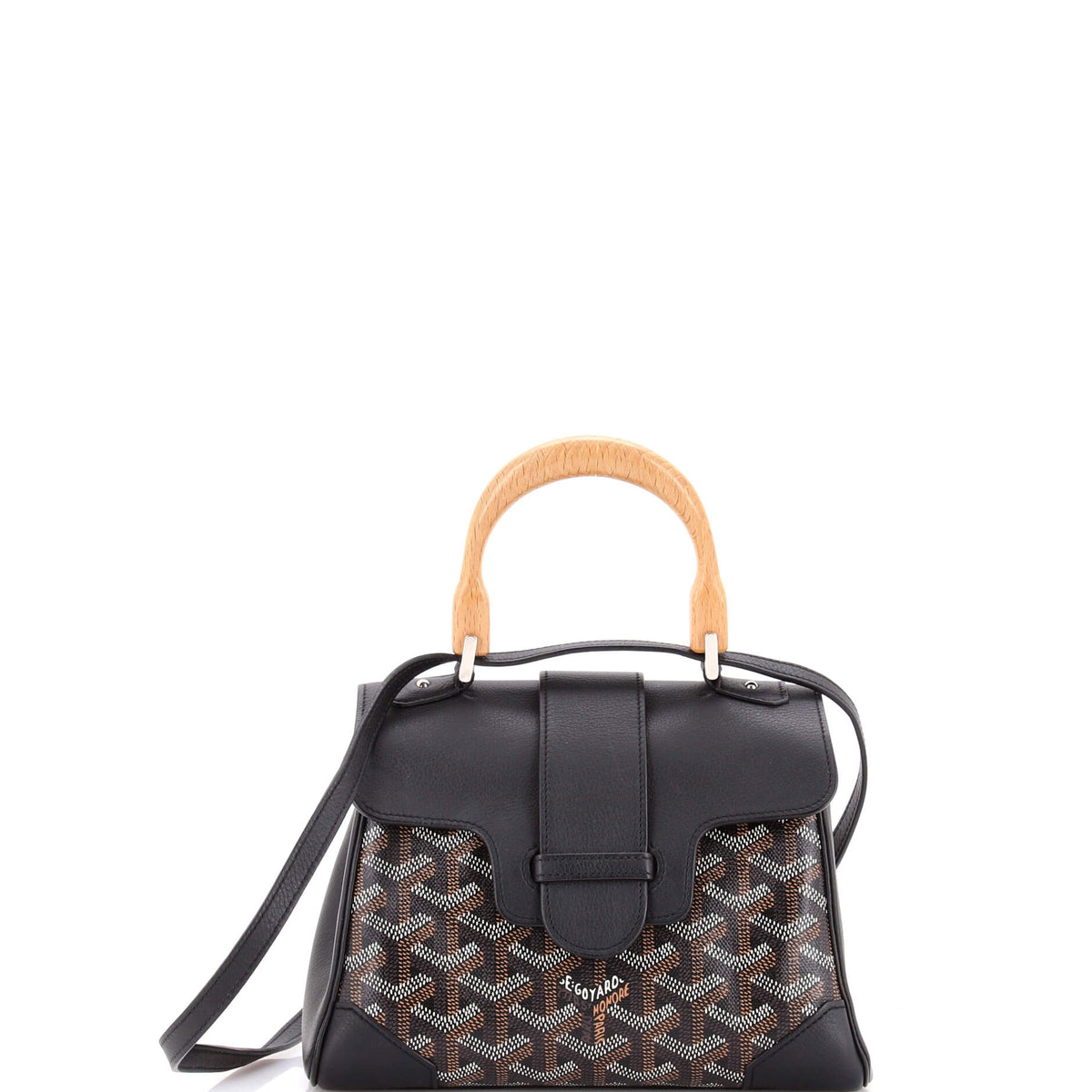 Goyard GOYARD Saigon Top Handle Bag Coated Canvas with Leather Mini