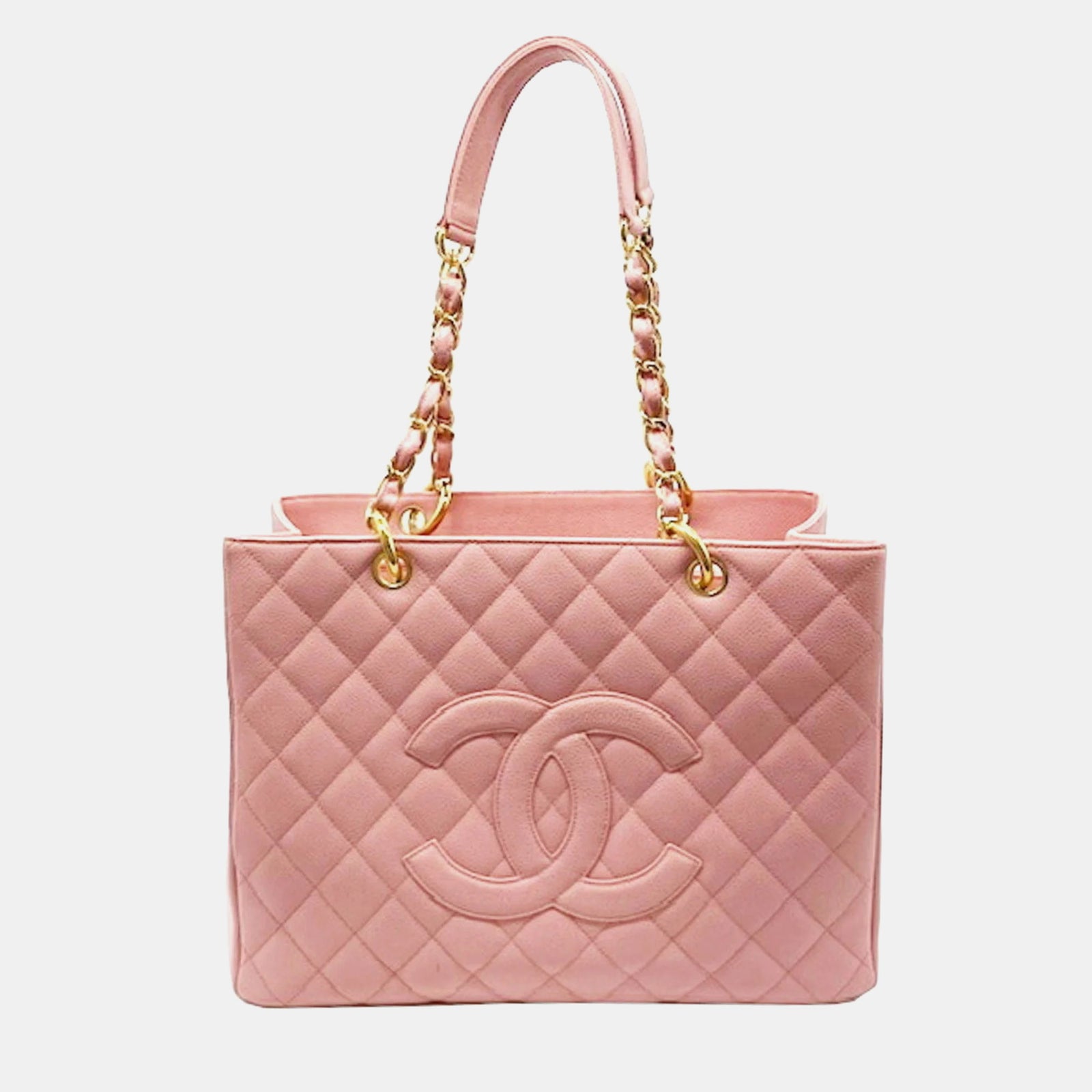 Chanel Sac fourre-tout GST en cuir caviar rose