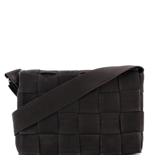 Cassette Crossbody Bag Maxi Intrecciato Webbed Canvas Large