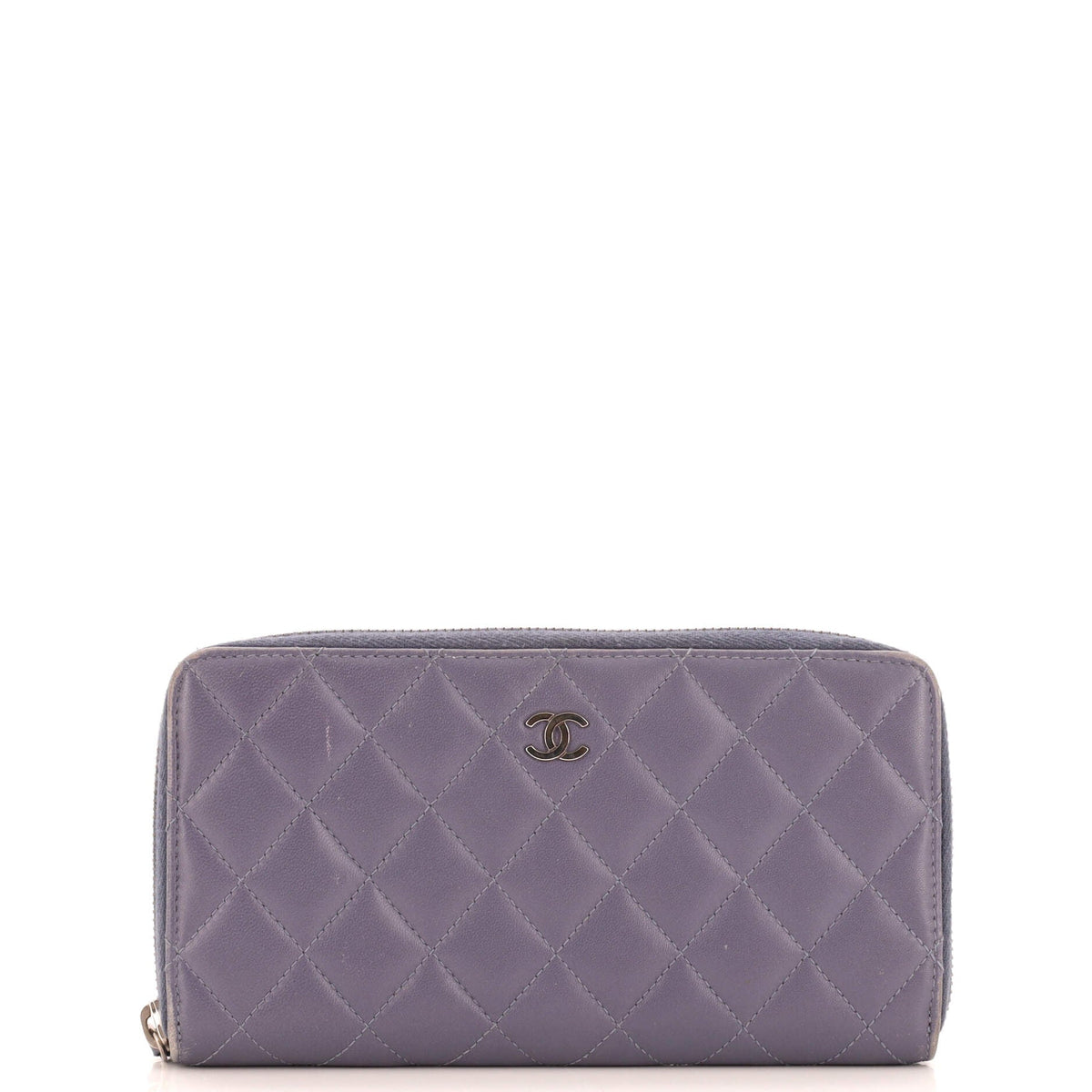 Chanel CHANEL Zip Around Wallet Quilted Caviar Long