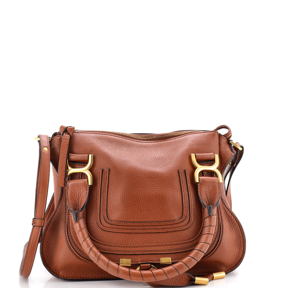 Chloe CHLOE Marcie Satchel Leather Small