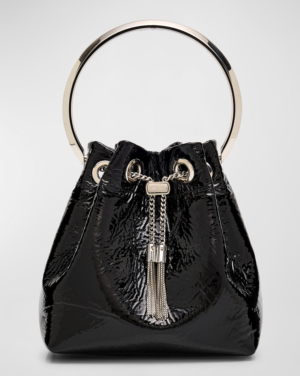 Jimmy Choo Bon Bon Patent Leather Bucket Bag