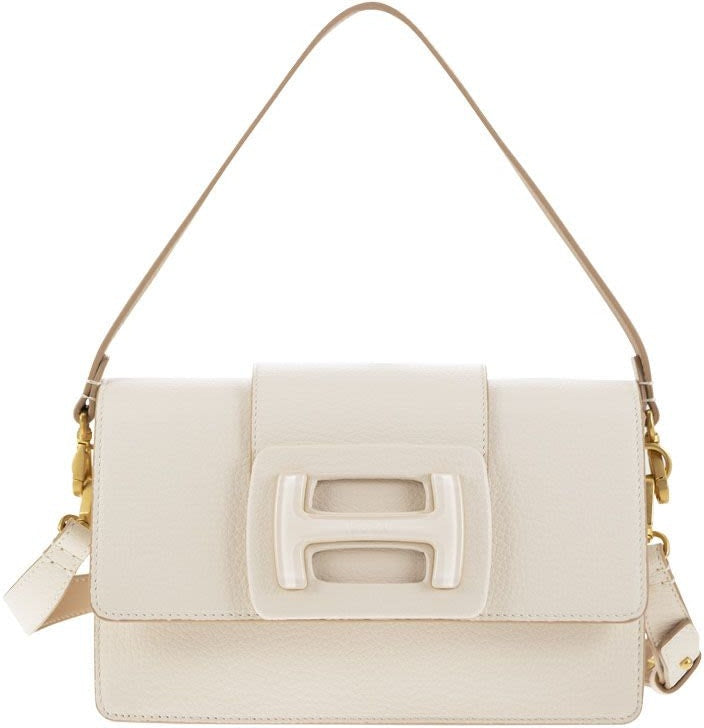 Hogan Women's H-Bag Shoulder Bag in Milk | KBW01MN6101R8T
