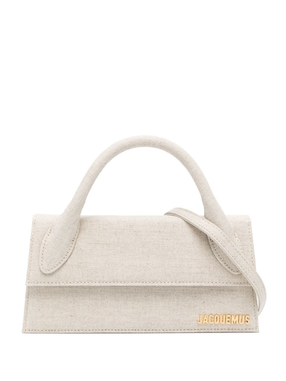 Jacquemus Women's Le Chiquito Long Leather Handbag in Grey | Size UNI | 213BA004