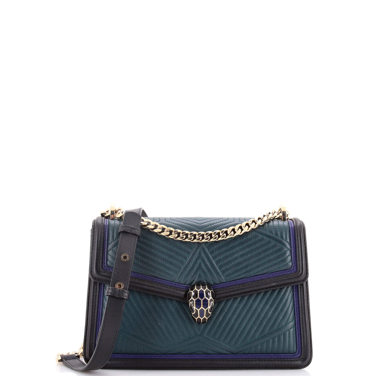 Bvlgari BVLGARI Serpenti Forever Shoulder Bag Quilted Leather Small