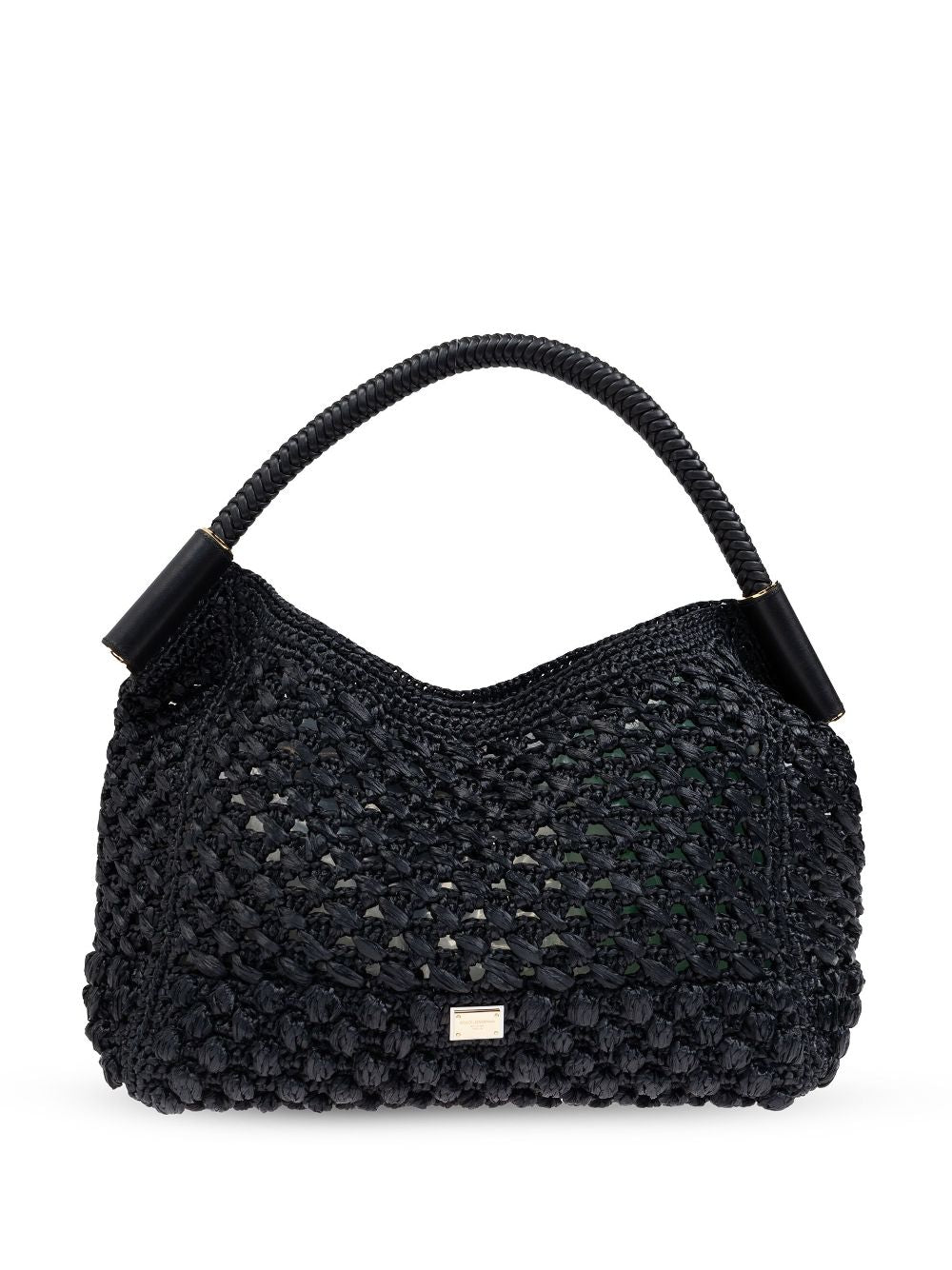 Dolce & Gabbana Women's Sicily Crochet Handbag in Black | Size UNI | BB7662A45478B956