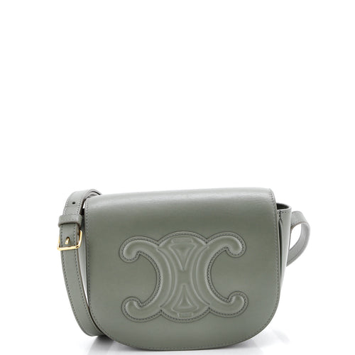CELINE Cuir Triomphe Folco Bag Leather