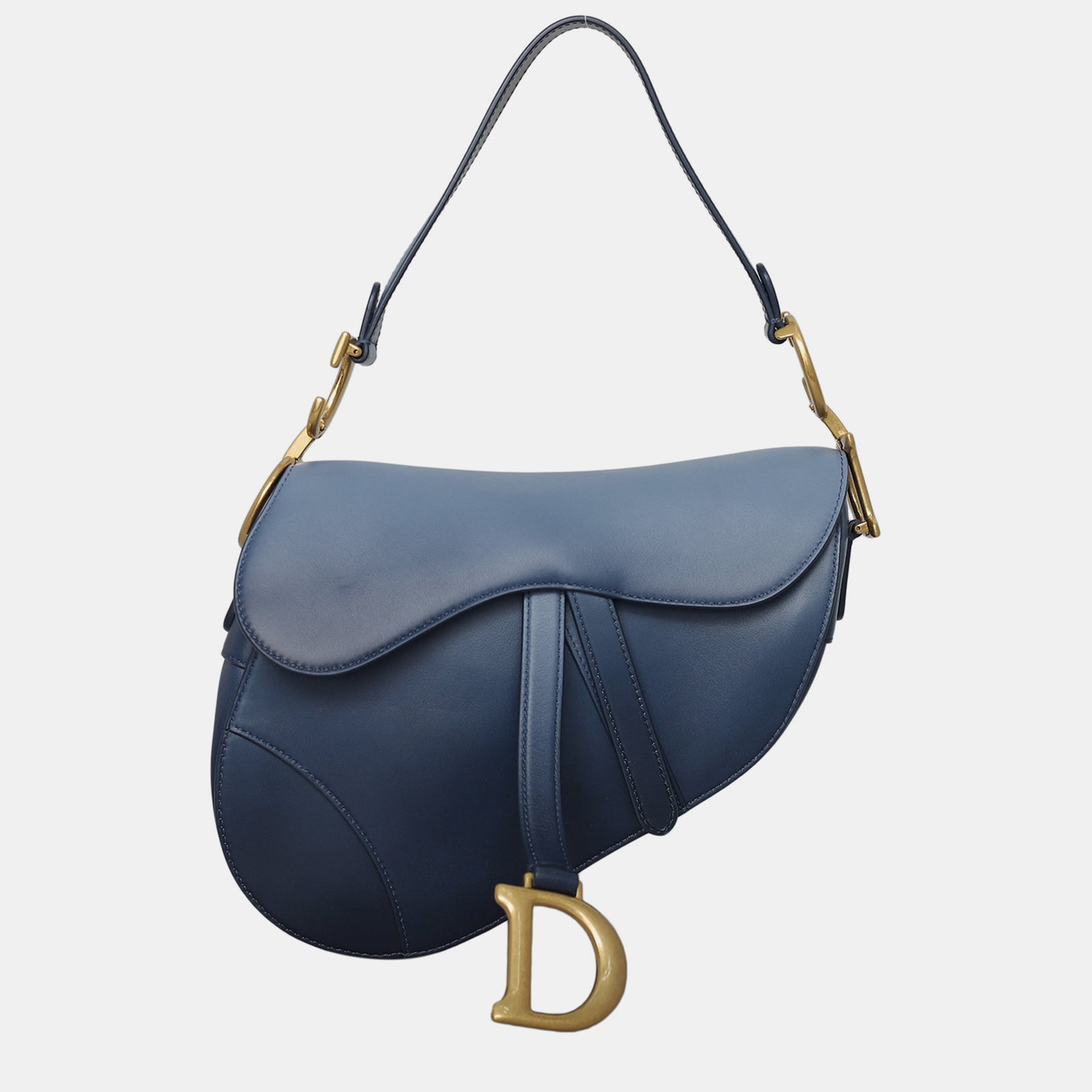 Dior Christian Blue Gradient Medium Saddle Bag