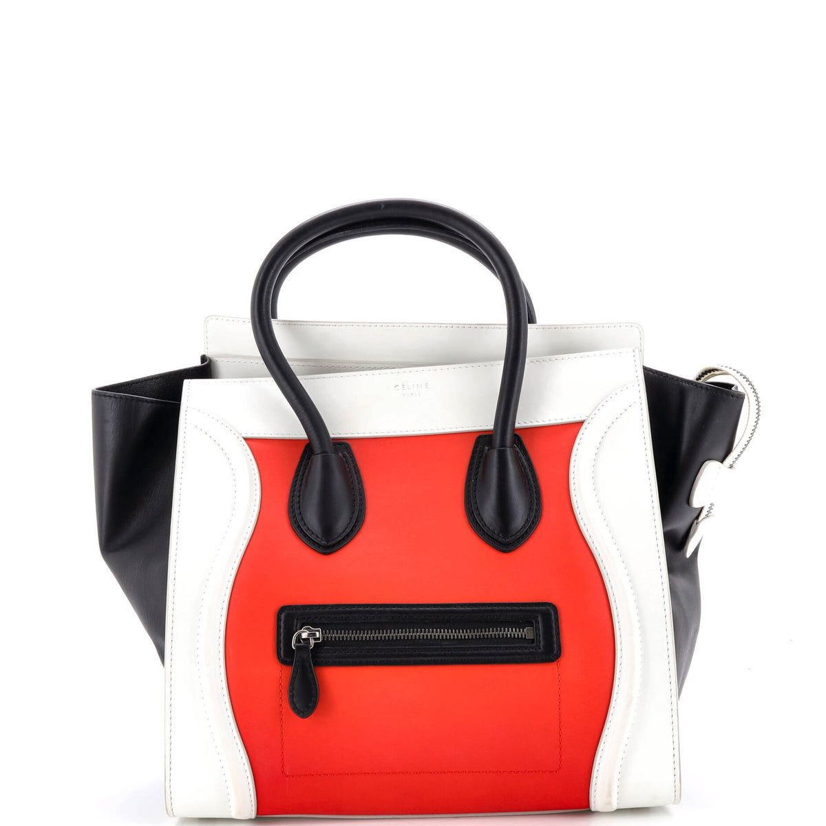 Celine CELINE Tricolor Luggage Bag Leather Mini