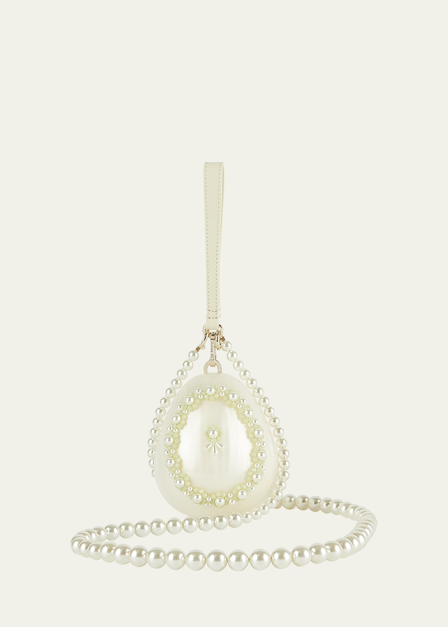 Simone Rocha Pearl Egg Acrylic Wristlet Bag