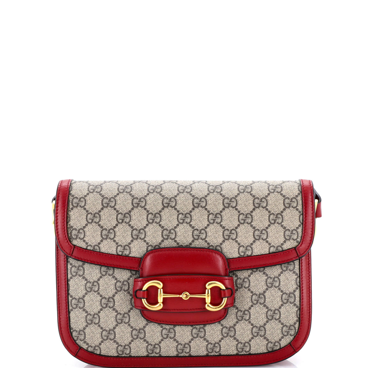 Gucci GUCCI Horsebit 1955 Shoulder Bag GG Coated Canvas with Leather Small