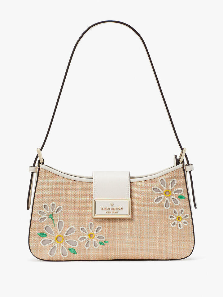 Kate Spade Au Reegan Daisy Straw Small Shoulder Bag