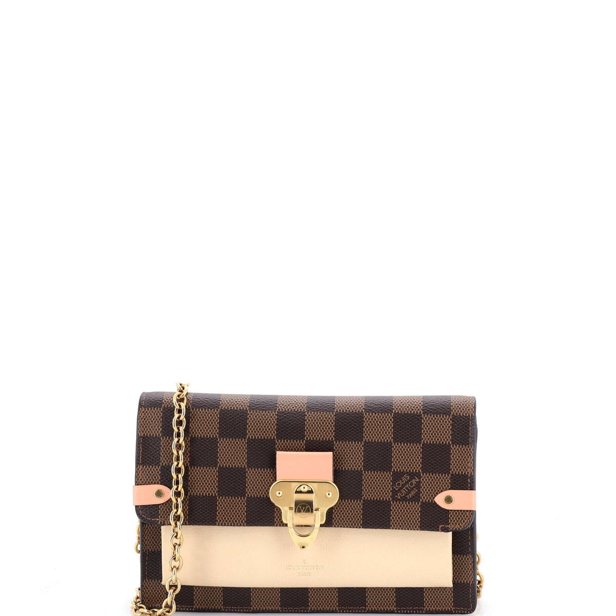 Louis Vuitton Vavin Chain Wallet NM Damier with Leather