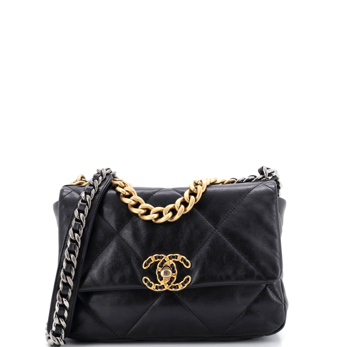 Chanel CHANEL 19 Flap Bag Quilted Leather Medium