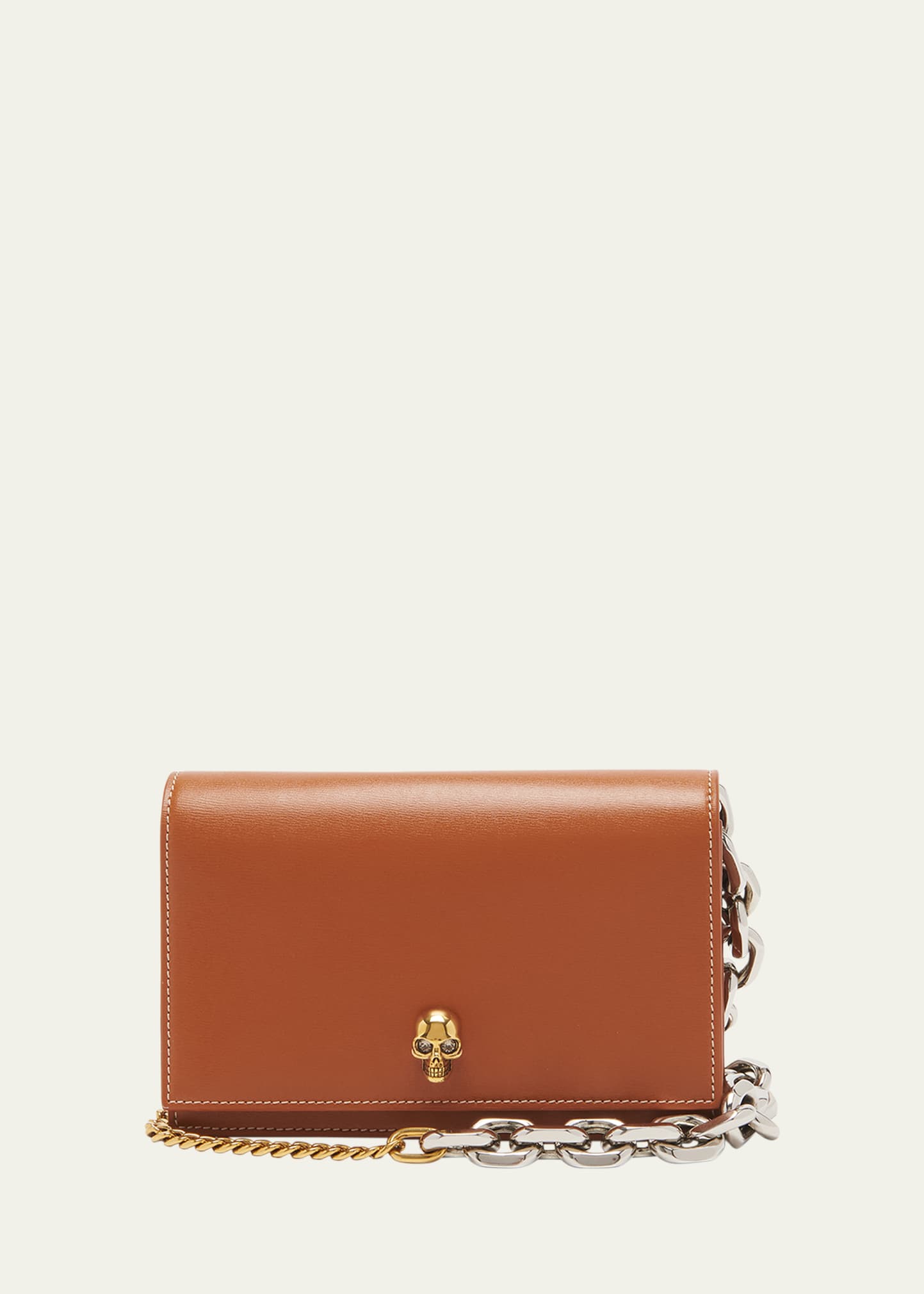 Alexander Mcqueen Small Skull Leather Crossbody Bag