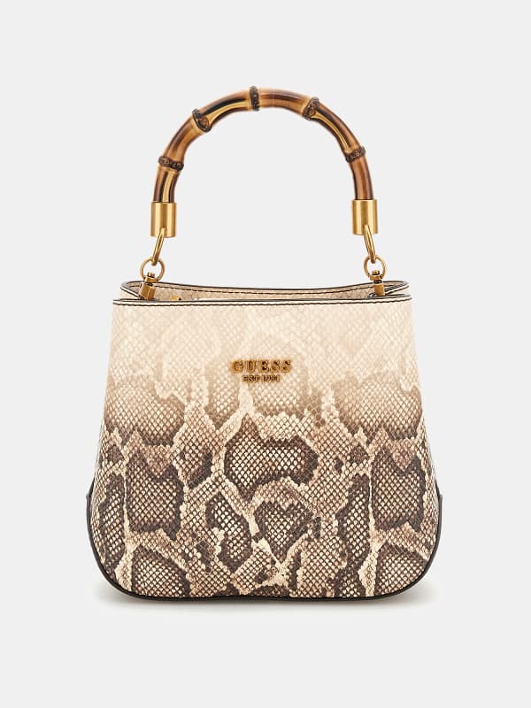 Guess Sibel Python-Print Mini Handbag