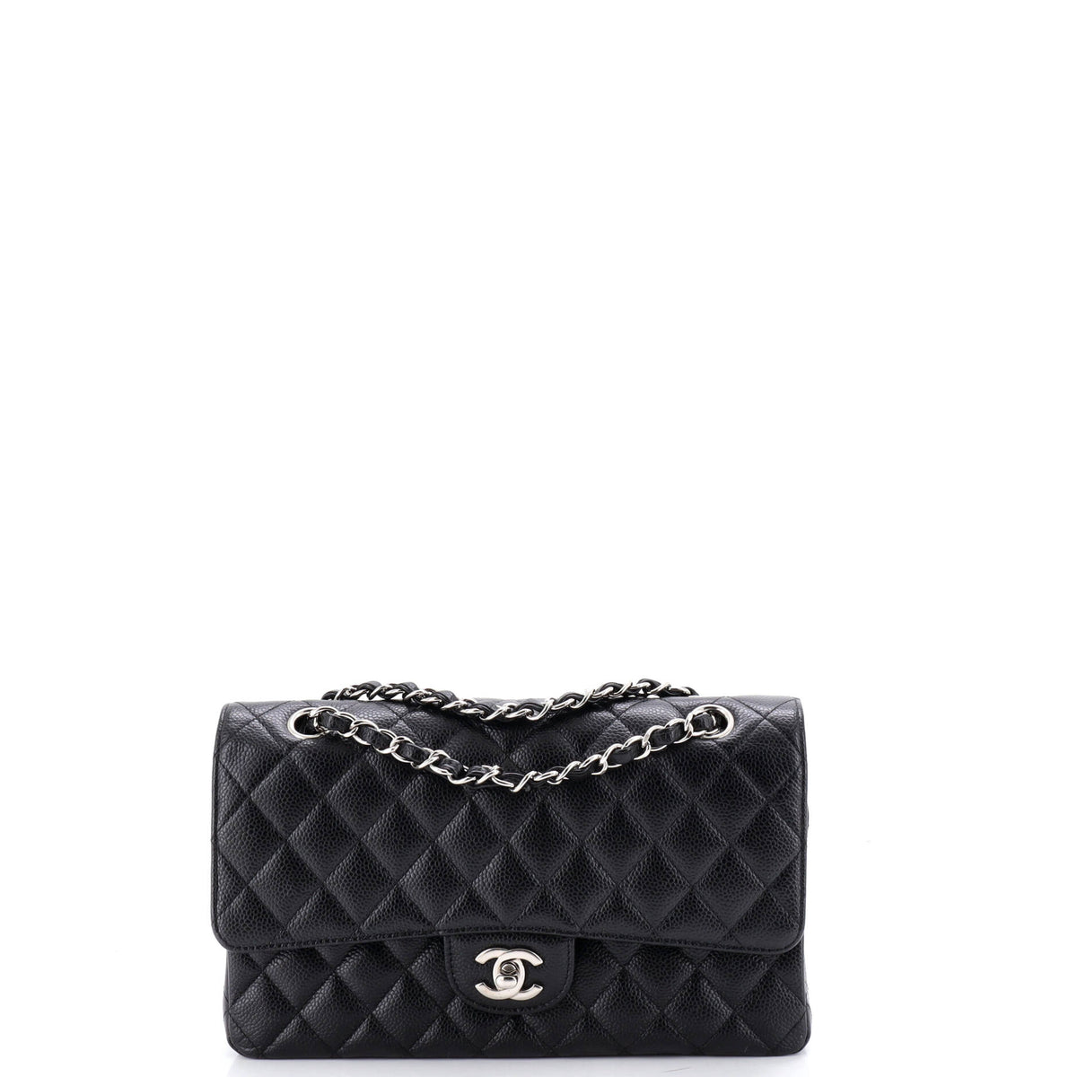 Chanel CHANEL Classic Double Flap Bag Quilted Caviar Medium