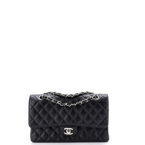 CHANEL Classic Double Flap Bag Quilted Caviar Medium