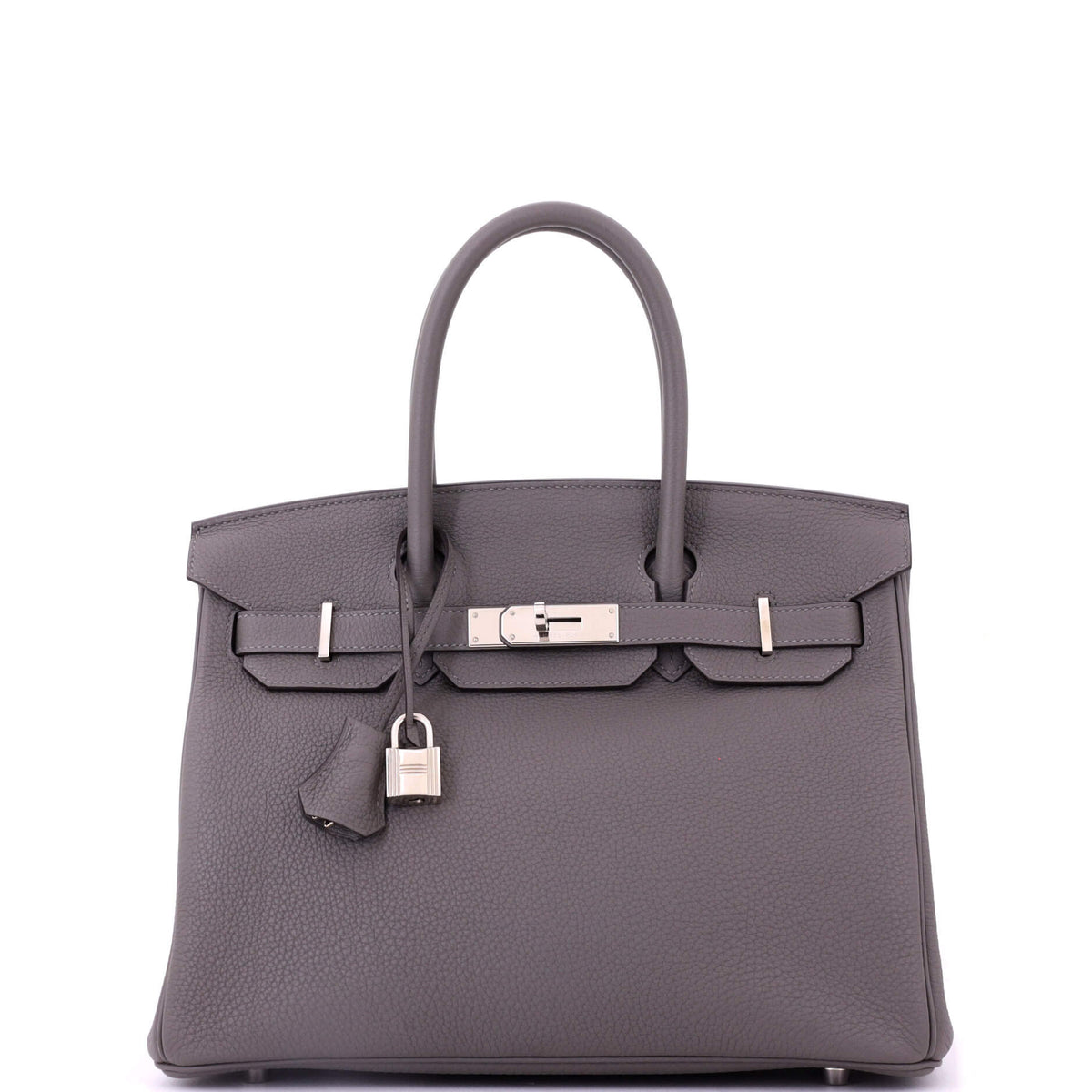 Herm?s Birkin Handbag Grey Togo with Palladium Hardware 30