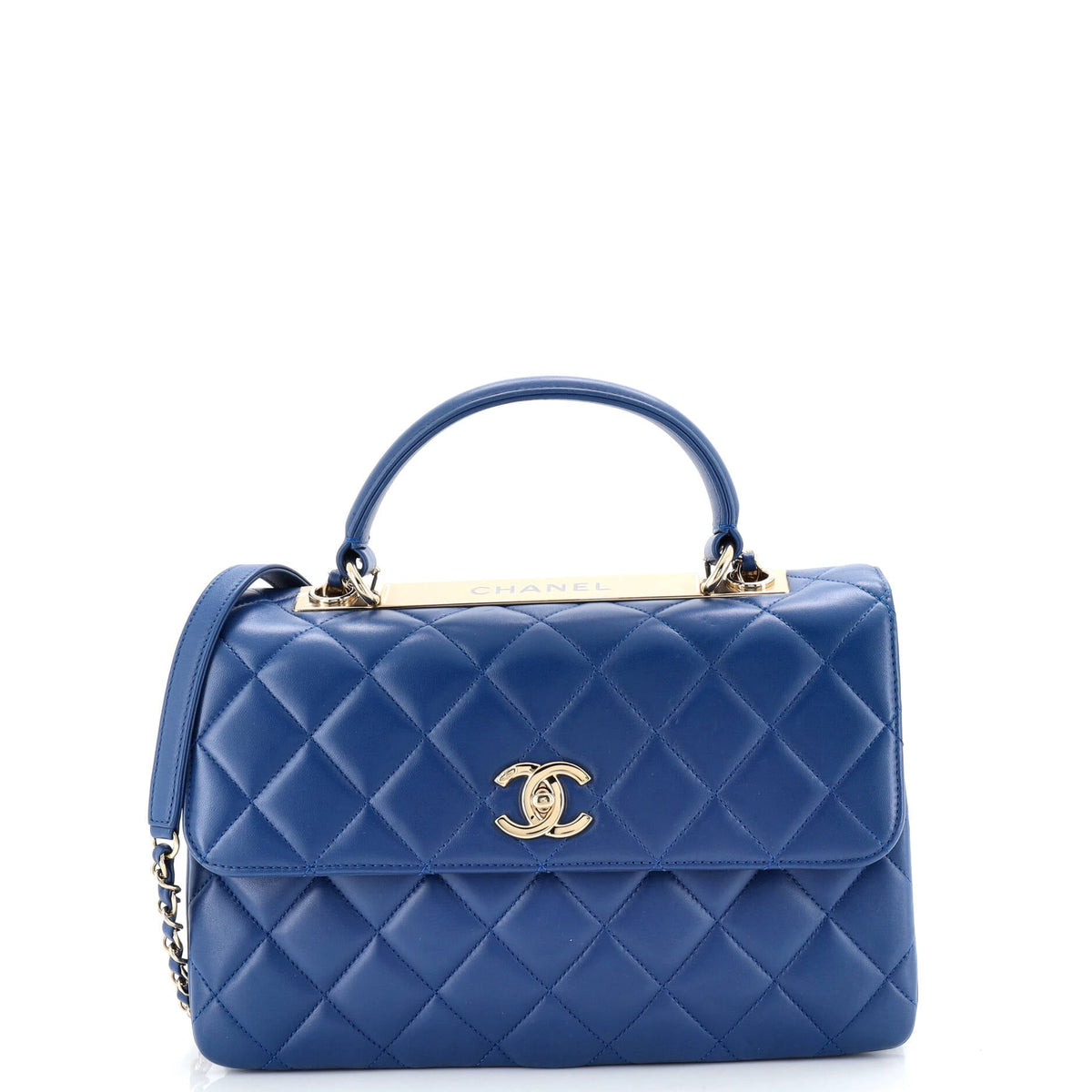 Chanel CHANEL Trendy CC Top Handle Bag Quilted Lambskin Medium