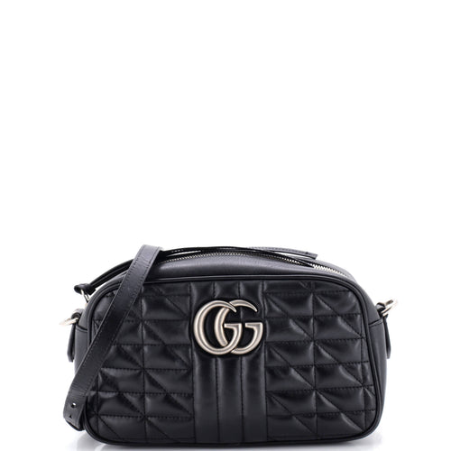 GUCCI GG Marmont Shoulder Bag Mixed Matelasse Leather Small