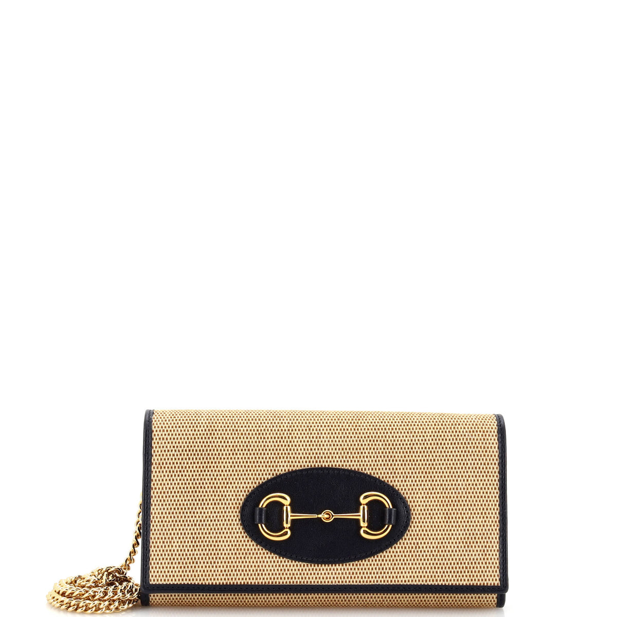 Gucci GUCCI Horsebit 1955 Chain Wallet Canvas with Leather