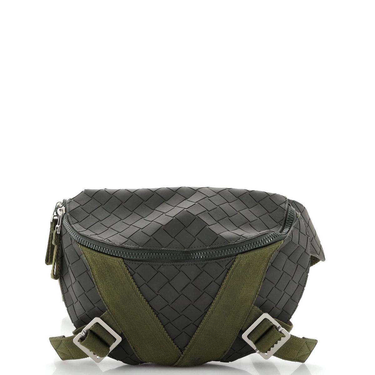 Bottega Veneta V Tape Belt Bag Rubber Intrecciato with Canvas
