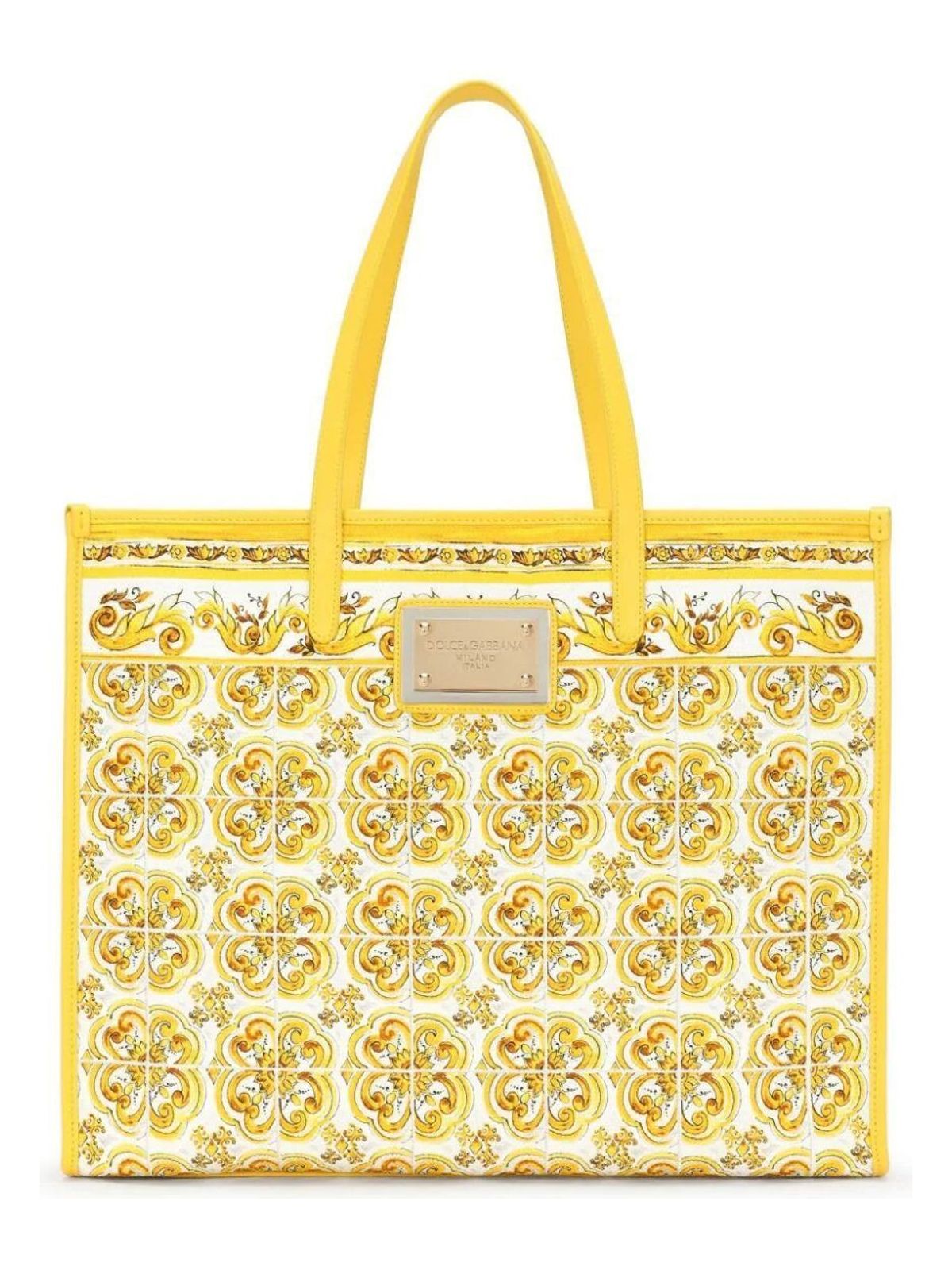 Dolce & Gabbana Women's Large Shopping Tote Bag in Yellow/Orange | Size UNICA | BB2274AP026