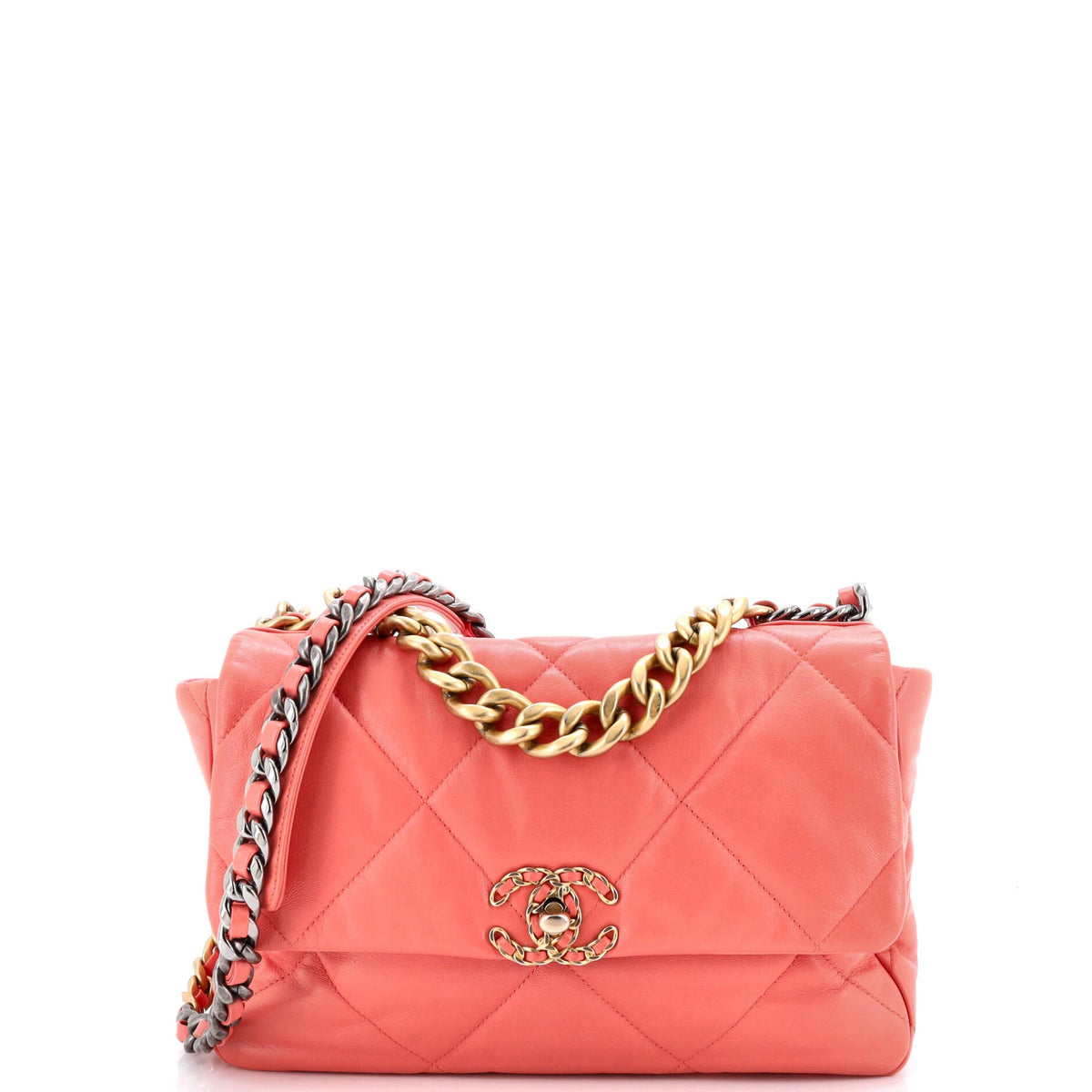Chanel CHANEL 19 Flap Bag Quilted Leather Large