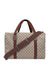 Men's Web Striped Duffle Bag Xl in Beige | 758664FACK7