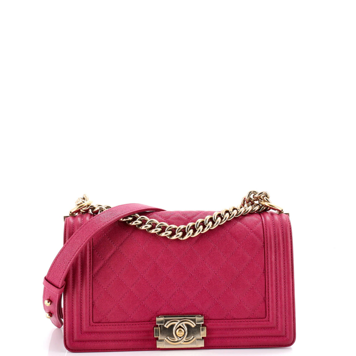 Chanel CHANEL Boy Flap Bag Quilted Caviar Old Medium