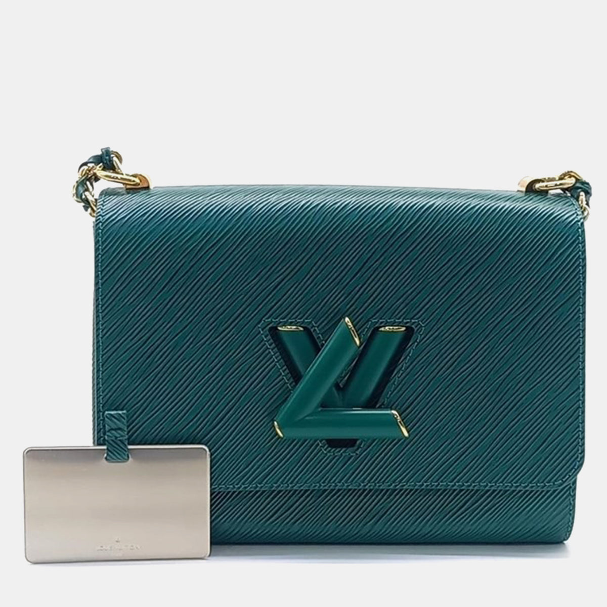 Louis Vuitton Green Epi Leather Twist MM Shoulder Bag