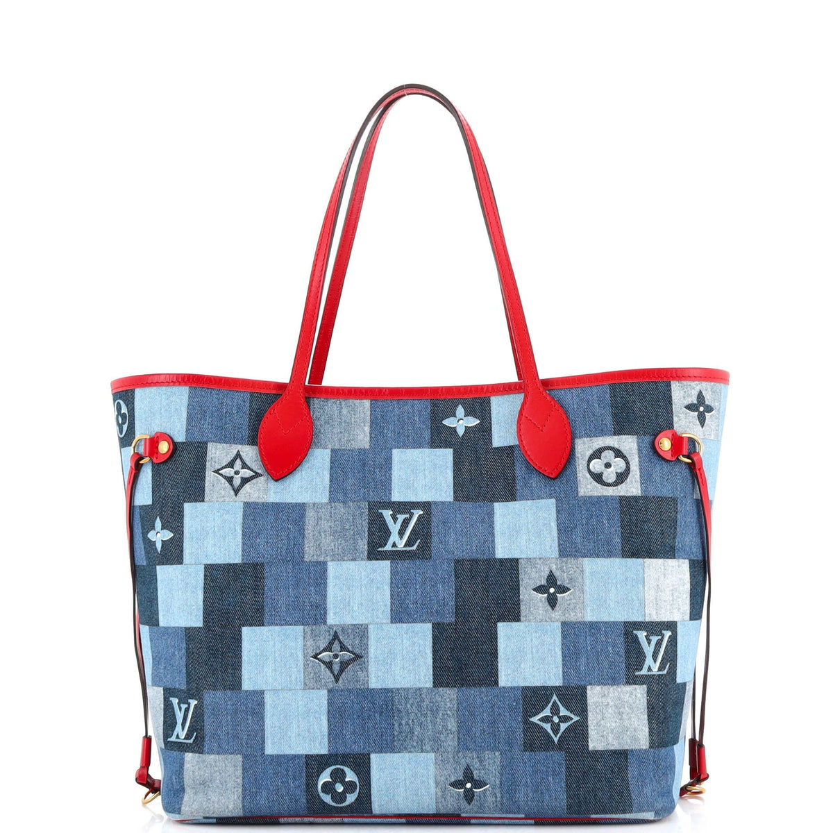 Louis Vuitton Neverfull Tote Damier and Monogram Patchwork Denim MM