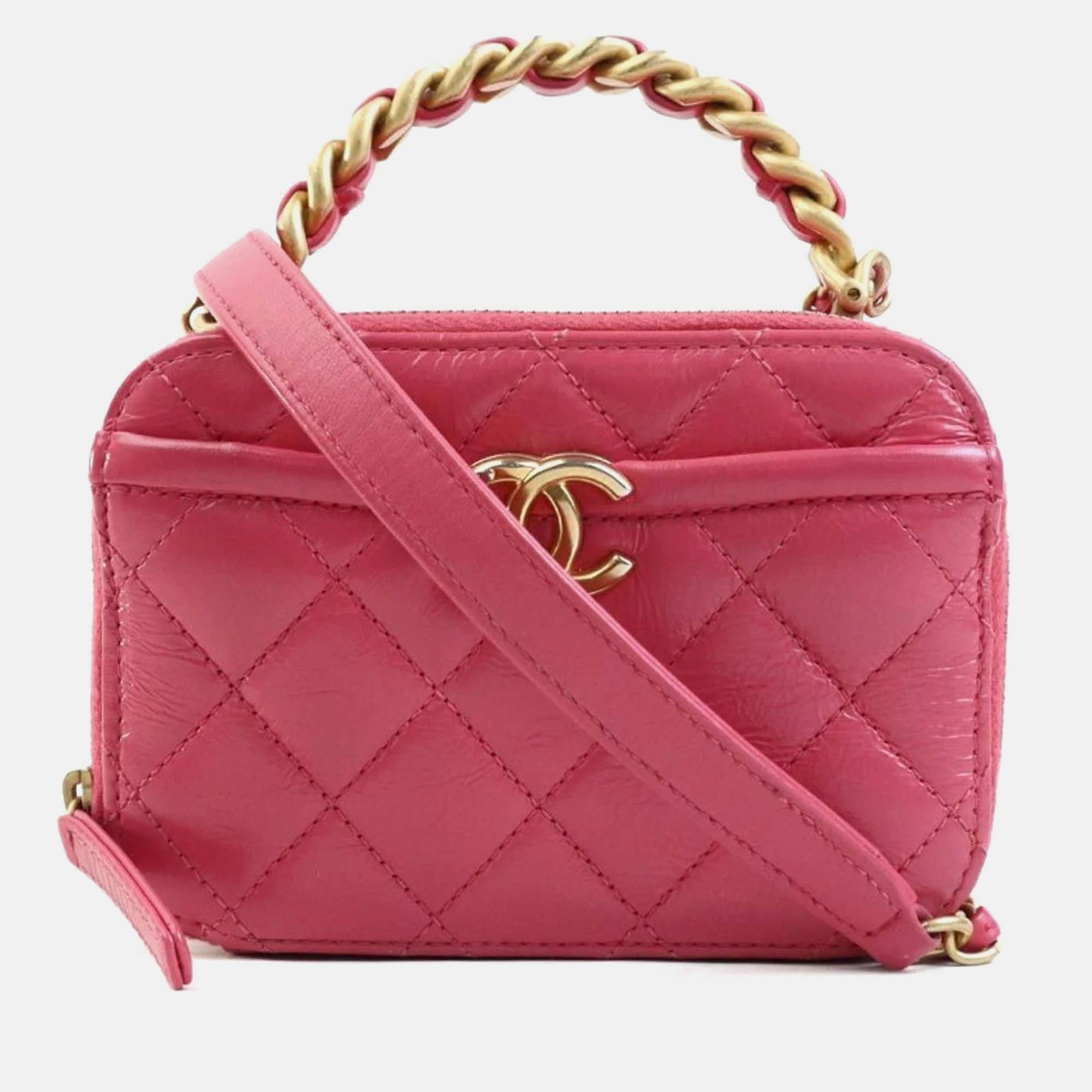 Chanel Handtasche aus Matelassé-Leder in Roségold